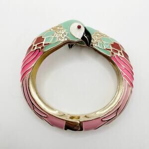 Tommy Bahama Enamel Parrot Bangle Bracelet 7"